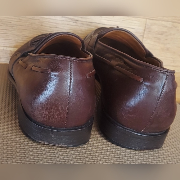 POLO RALPH LAUREN RLF 370 MEN\'S BROWN LEATHER LOAFERS SIZE 10 D MADE IN ITALY main image 10